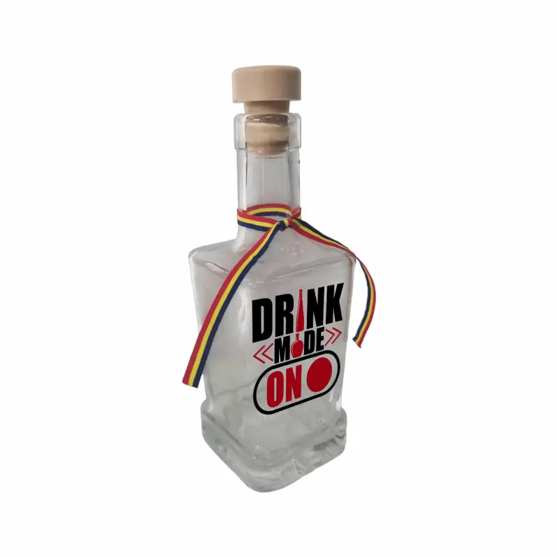 Drink mode on, sticla cu mesaj patrata, 250 ml, model divgs318 30